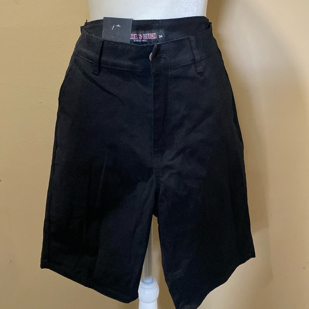 Marx & Dutch stretch twill black men’s shorts